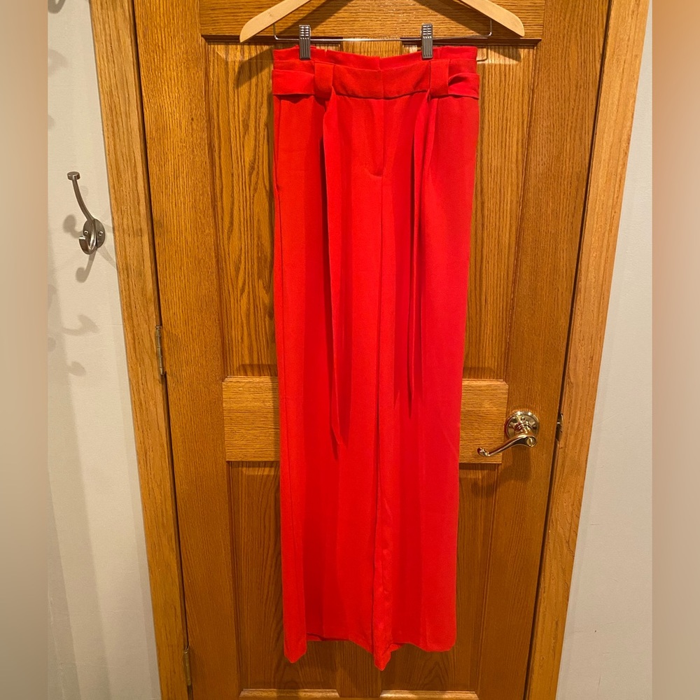 Red Express Paper Bag Pants